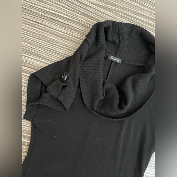 Chic Timing Brand Cowl Neck Black T-Shirt XS/S - Picture 4 of 5